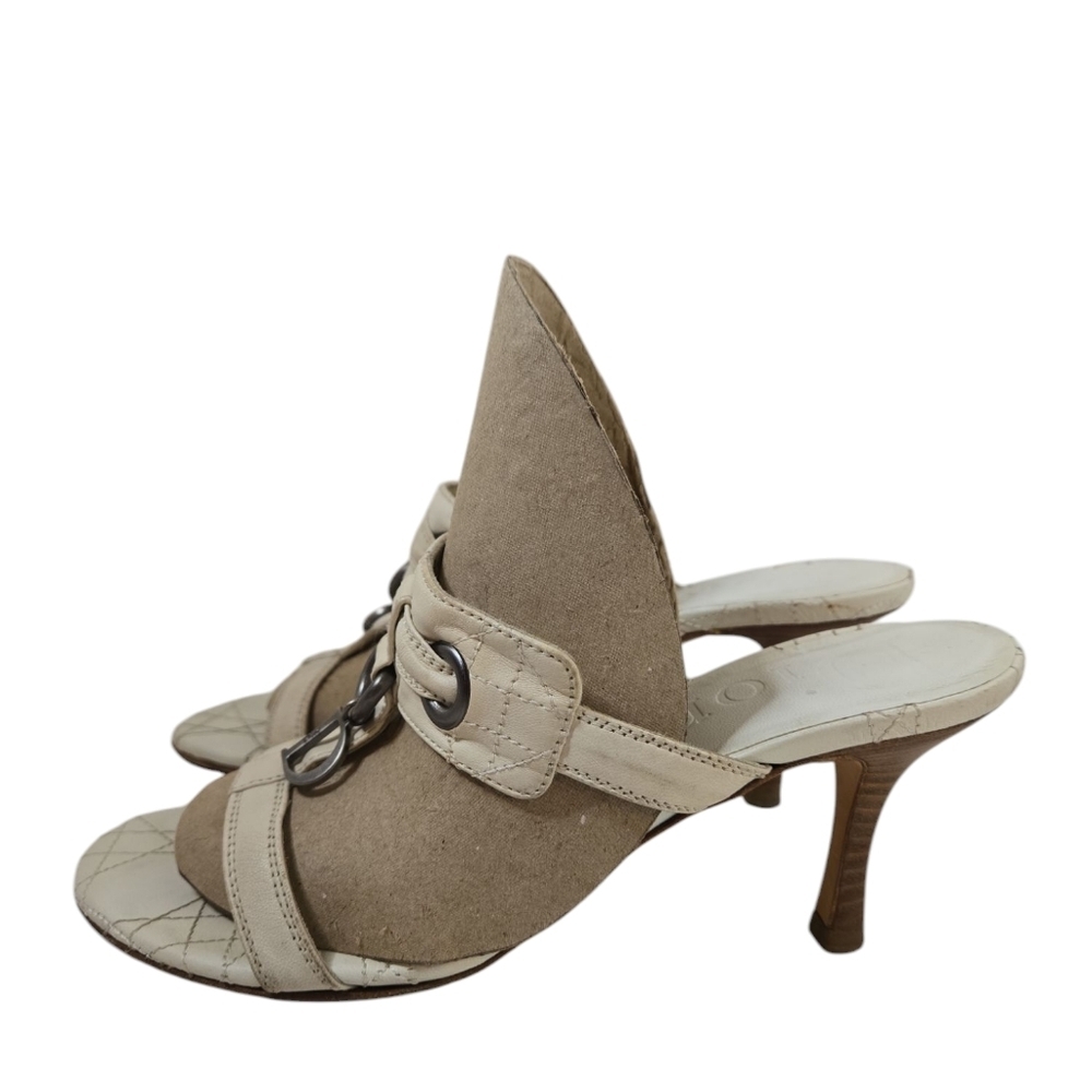 Vintage Miss Dior Peep Toes Leather Heels Size 36.5 - Picture 8 of 9
